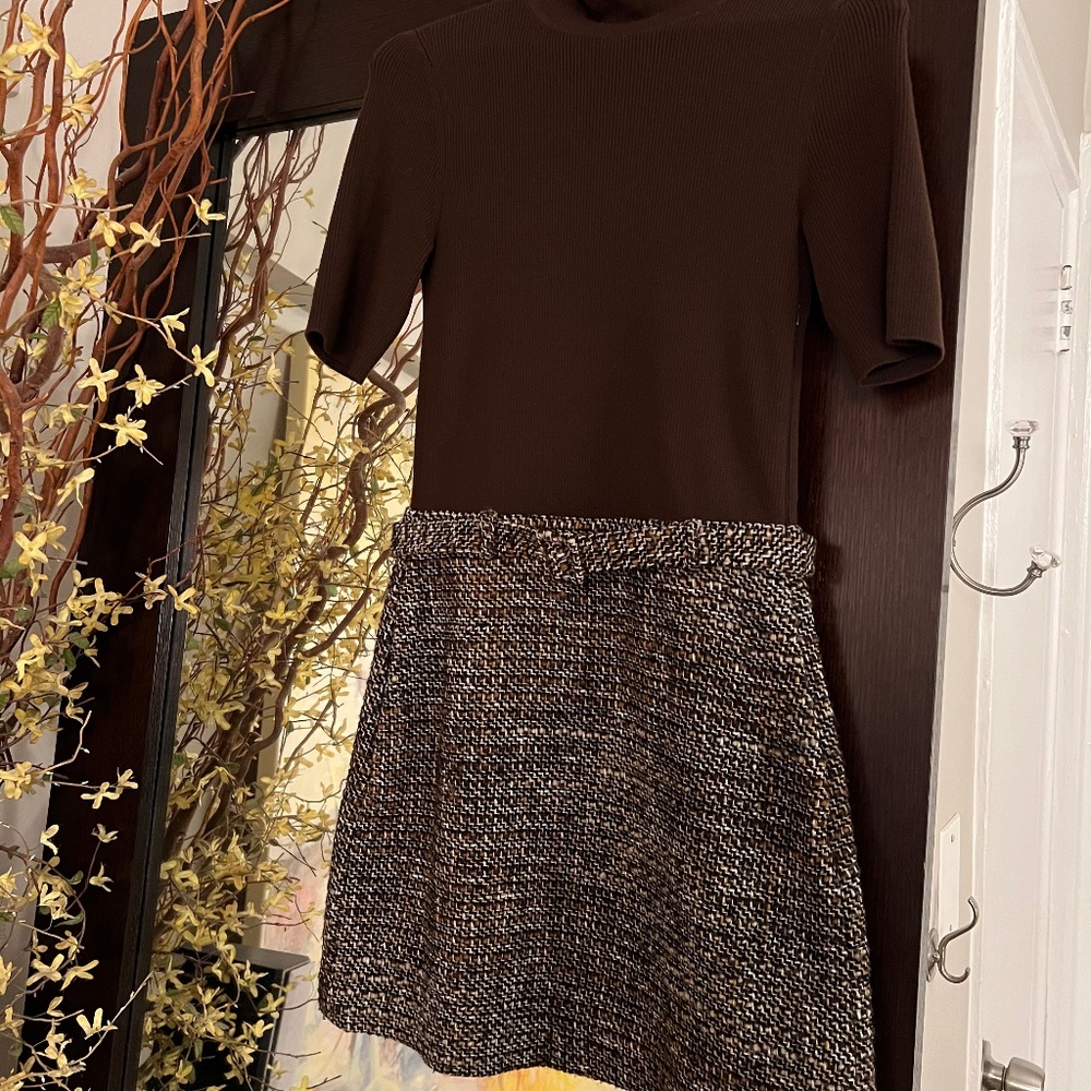 Theory Combo Brown Dress S